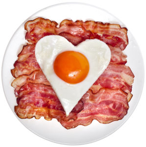 Bacon and Eggs Heart